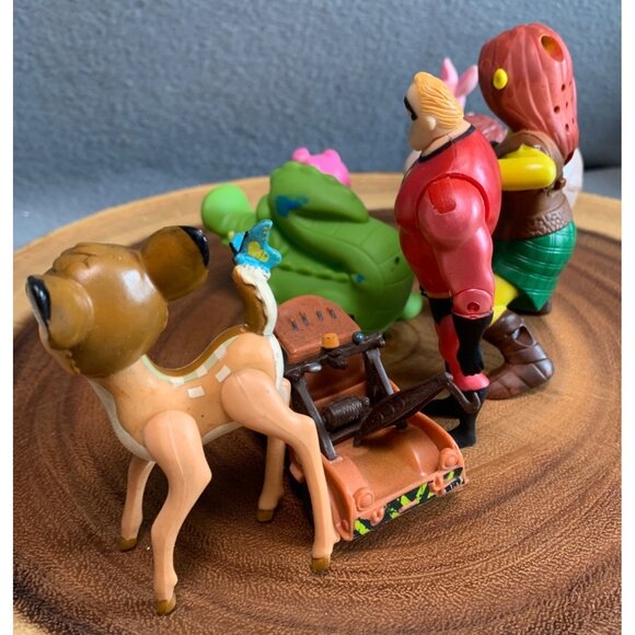 Disney Peter Pan Bambi Jungle Book Set of 8 Mixed Character Figurines - Picture 5 of 11